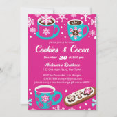 Cookieとココアのグルーヴィなレトロなパーティーテンプレート 招待状 (正面)