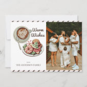 Cookieとココアはクリスマス警告の写真を希望 シーズンカード (正面)