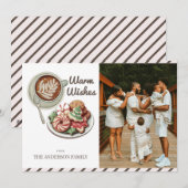 Cookieとココアはクリスマス警告の写真を希望 シーズンカード (正面/裏面)