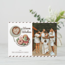 Cookieとココアはクリスマス警告の写真を希望 シーズンカード