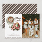 Cookieとココアはクリスマス警告の写真を希望 シーズンカード (正面/裏面)