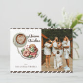 Cookieとココアはクリスマス警告の写真を希望 シーズンカード (スタンド正面)