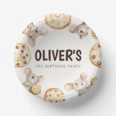 Cookieとマウス子供の誕生日パーティー ペーパーボウル (正面)