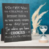 Cookieなし、Chalkboardのサインを邪魔しない フォトプラーク (側面)