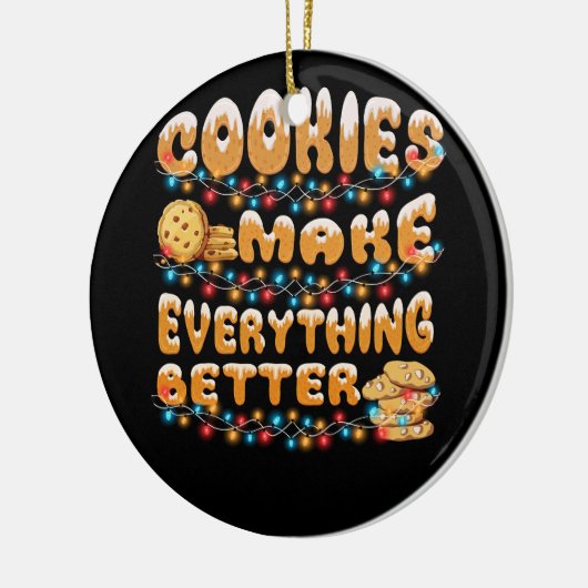 Cookieによりクリスマスジンおもしろいが向上 セラミックオーナメント (左)