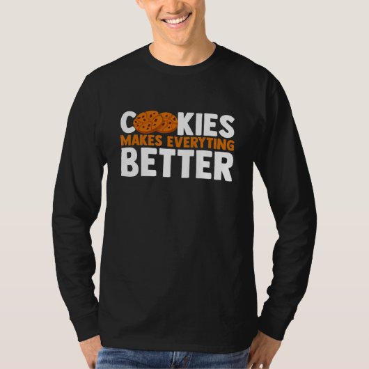 Cookieにより、チョコレートチップベーキングが向上 Tシャツ (正面)