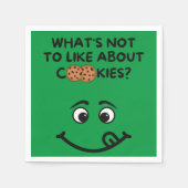 Cookieに対して何が好ましくないの？（緑の背景） スタンダードカクテルナプキン (正面)