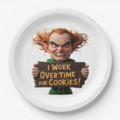 Cookieに対する超過作業 ペーパープレート (正面)