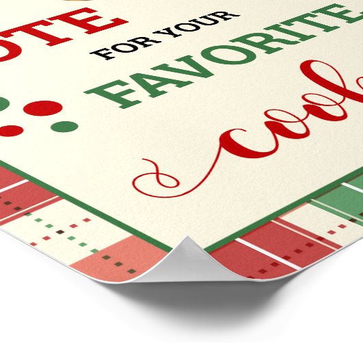 Cookieのお気に入りのクリスマスサイン ポスター (角)