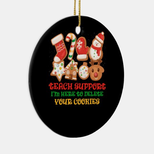 Cookieのテクニカルサポートを削除おもしろいする セラミックオーナメント (右)