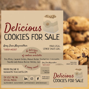 Cookieのバッグ、Cookieの販売資金調達カード 名刺