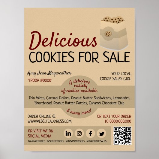 Cookieのバッグ、Cookieの販売資金調達 ポスター (正面)