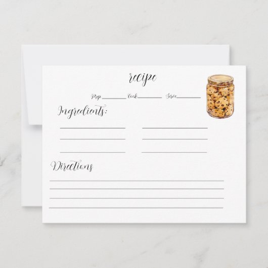 Cookieのレシピカード (正面)