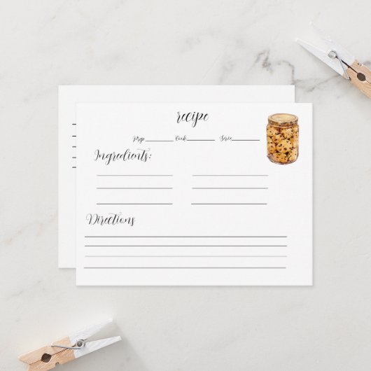 Cookieのレシピカード (正面/裏面インサイチュ)