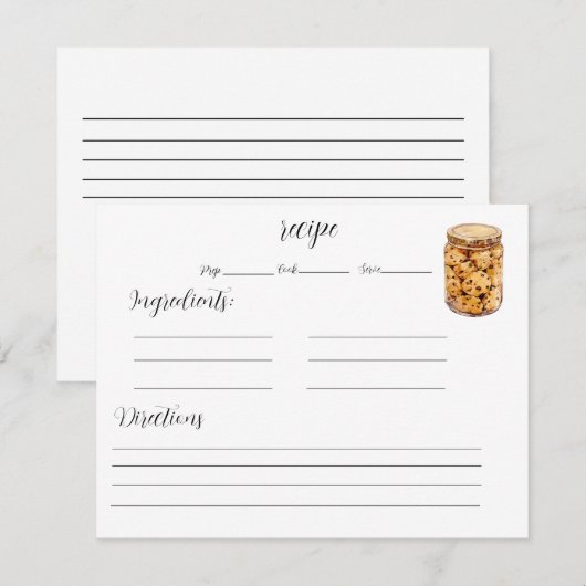 Cookieのレシピカード (正面/裏面)