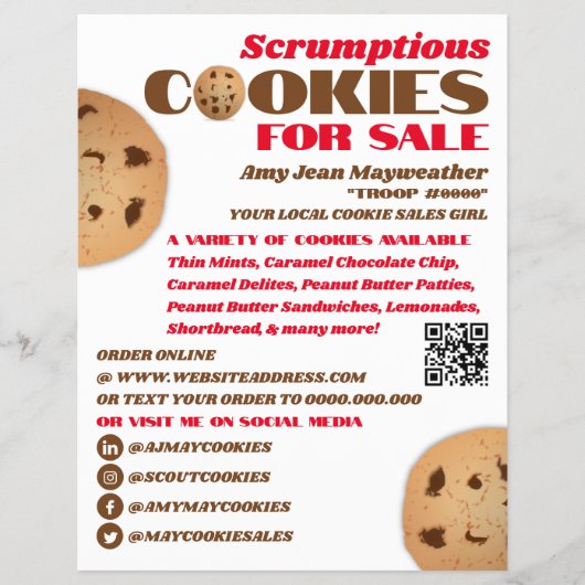 Cookieのロゴ、Cookieの販売資金調達 チラシ (正面)