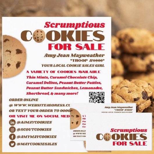 Cookieのロゴ、Cookieの販売資金調達 チラシ