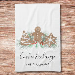 Cookieの交換 キッチンタオル<br><div class="desc">このクッキー交換パーティーキッチンタオルは飾、水の色のクッキー、フェスティバルの緑、およびベリーと一緒にいる。簡単にカスタマイズ可能我々は我々のアートワークを作成するので、あなたは他のデザイナーからの正確な画像を見つけることができない。オリジナル水彩©ミケーレ・デイヴィス。</div>