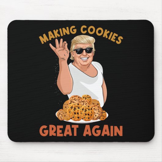 Cookieの再素晴らし作成おもしろいトランプクリスマスGr マウスパッド (正面)