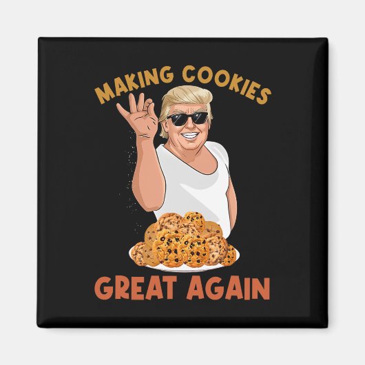 Cookieの再素晴らし作成おもしろいトランプクリスマスGr マグネット (正面)