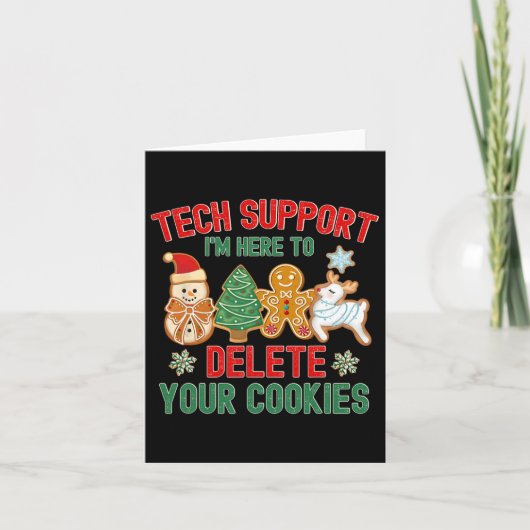 Cookieの削除に関するChristmas Techサポートクリスマス カード (正面)