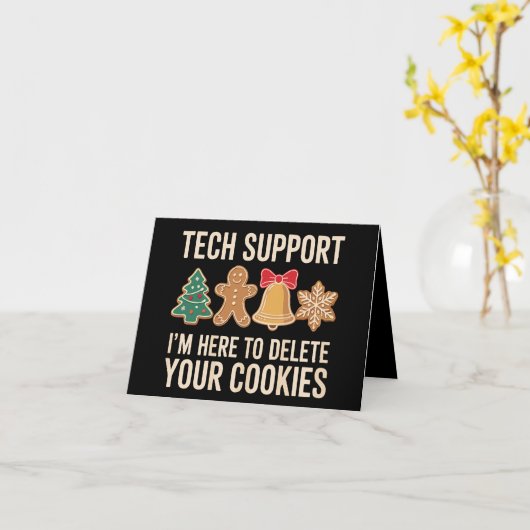Cookieの削除に関するChristmas Techサポートクリスマス カード (黄色い花)