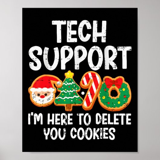 Cookieの削除に関するChristmas Techサポートクリスマス ポスター (正面)