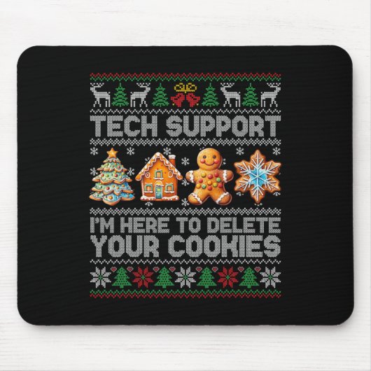 Cookieの削除に関するChristmas Techサポートクリスマス マウスパッド (正面)
