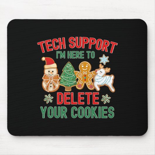 Cookieの削除に関するChristmas Techサポートクリスマス マウスパッド (正面)