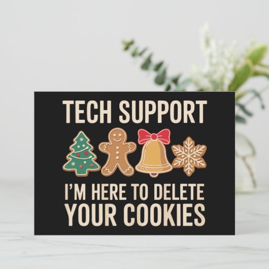 Cookieの削除に関するChristmas Techサポートクリスマス 招待状 (スタンド正面)