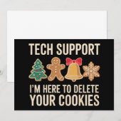 Cookieの削除に関するChristmas Techサポートクリスマス 招待状 (正面/裏面)