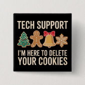 Cookieの削除に関するChristmas Techサポートクリスマス 缶バッジ (正面)