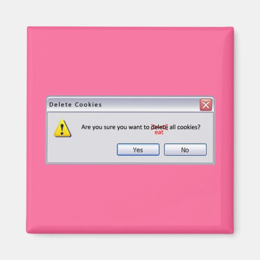 Cookieの削除 マグネット (正面)