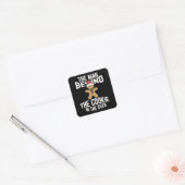 Cookieの後おもしろいろのクリスマス妊娠の男性 スクエアシール (封筒)