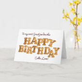 Cookieの恋人のためのGreat祖母の誕生日カード カード (黄色い花)