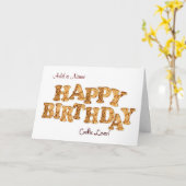 Cookieの恋人の誕生日カードである名前を追加する カード (黄色い花)