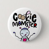 Cookieの母、手書き 缶バッジ (正面)