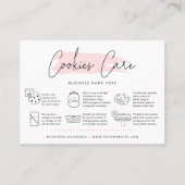 Cookieの気に指示赤面ピンクの水色 名刺 (正面)