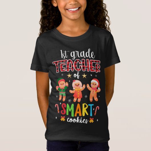 Cookieの第1級先生頭が切れるGingerbread Chr Tシャツ (正面)