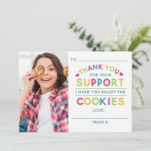 Cookieの販売サンキューカード 招待状 (スタンド正面)