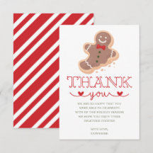 Cookieの飾パーティーサンキューカード