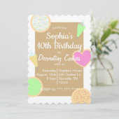 Cookieの飾誕生日招待状 招待状 (スタンド正面)