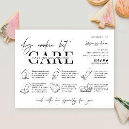 Cookieの飾Pack Instructionsのミニマルベーカリー サンキューカード