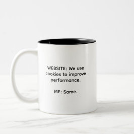 Cookieをおもしろい使用するとパフォーマンスの向上が可能 ツートーンマグカップ