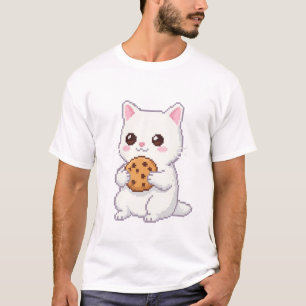 Cookieを使用したピクセルアートかわいい猫 – かわいい猫と汗 tシャツ