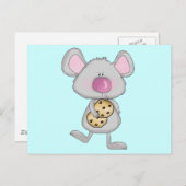 Cookieを使用したマウスTシャツとギフト ポストカード (正面/裏面)