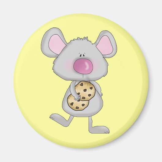 Cookieを使用したマウスTシャツとギフト マグネット (正面)