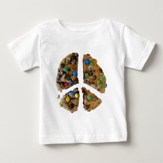Cookieを使用した平和 ベビーTシャツ (正面)
