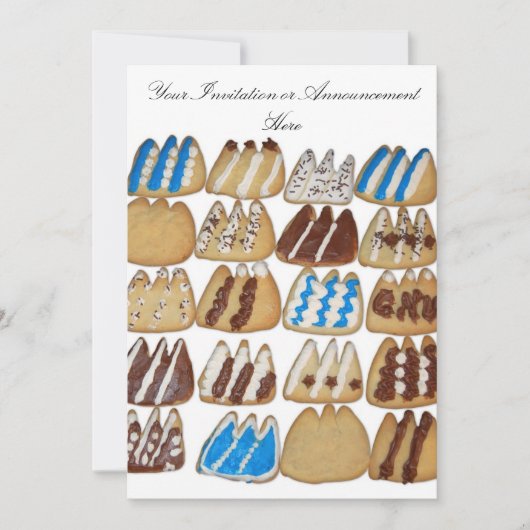 Cookieを使用した焼いた招待状 招待状 (正面)