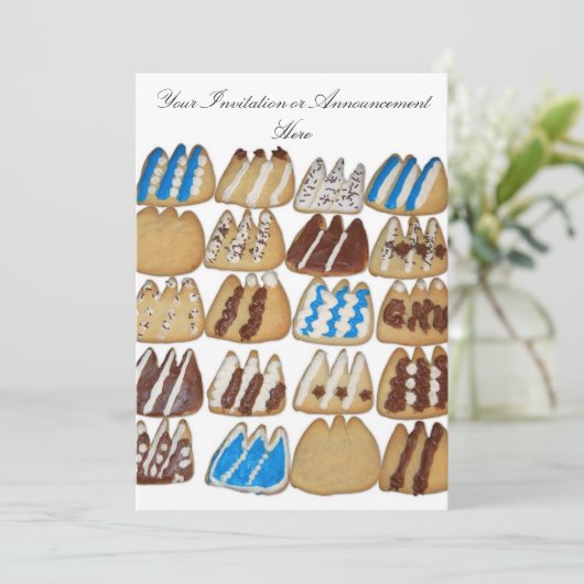 Cookieを使用した焼いた招待状 招待状 (スタンド正面)